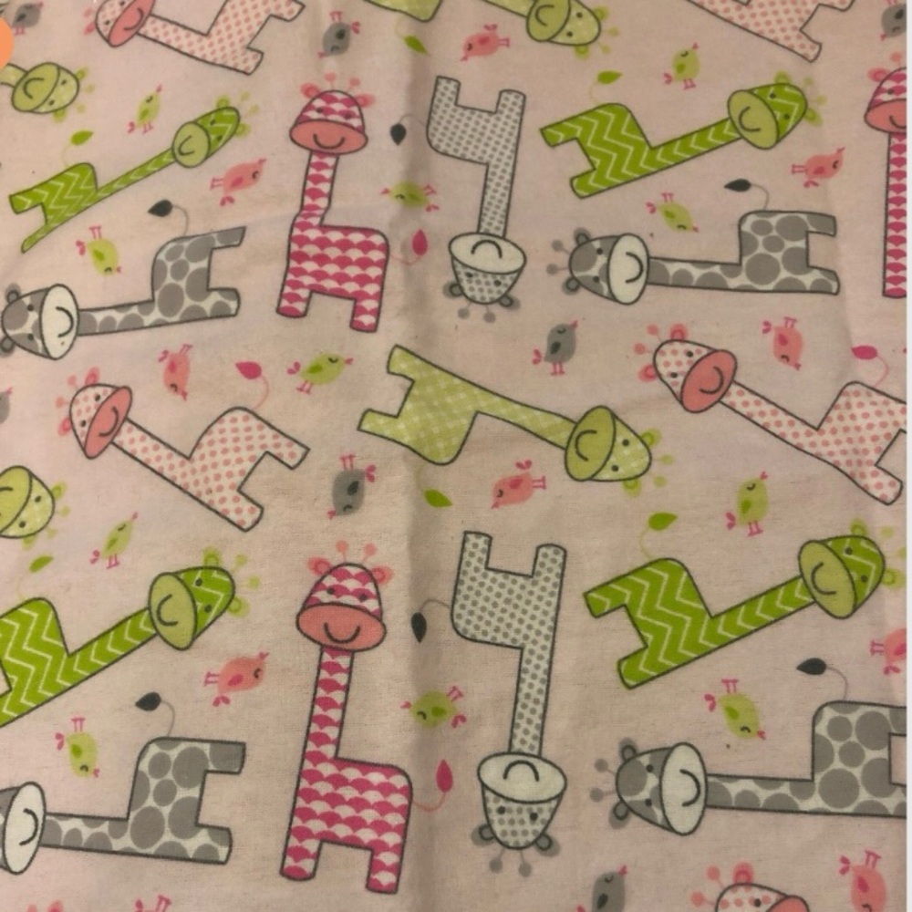 Fabric flannel Baby Giraffes new 1 yard x 42/43” wide cotton David Textiles